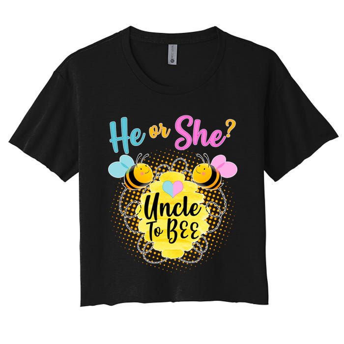 He or She? Uncle to Bee Women's Crop Top Tee