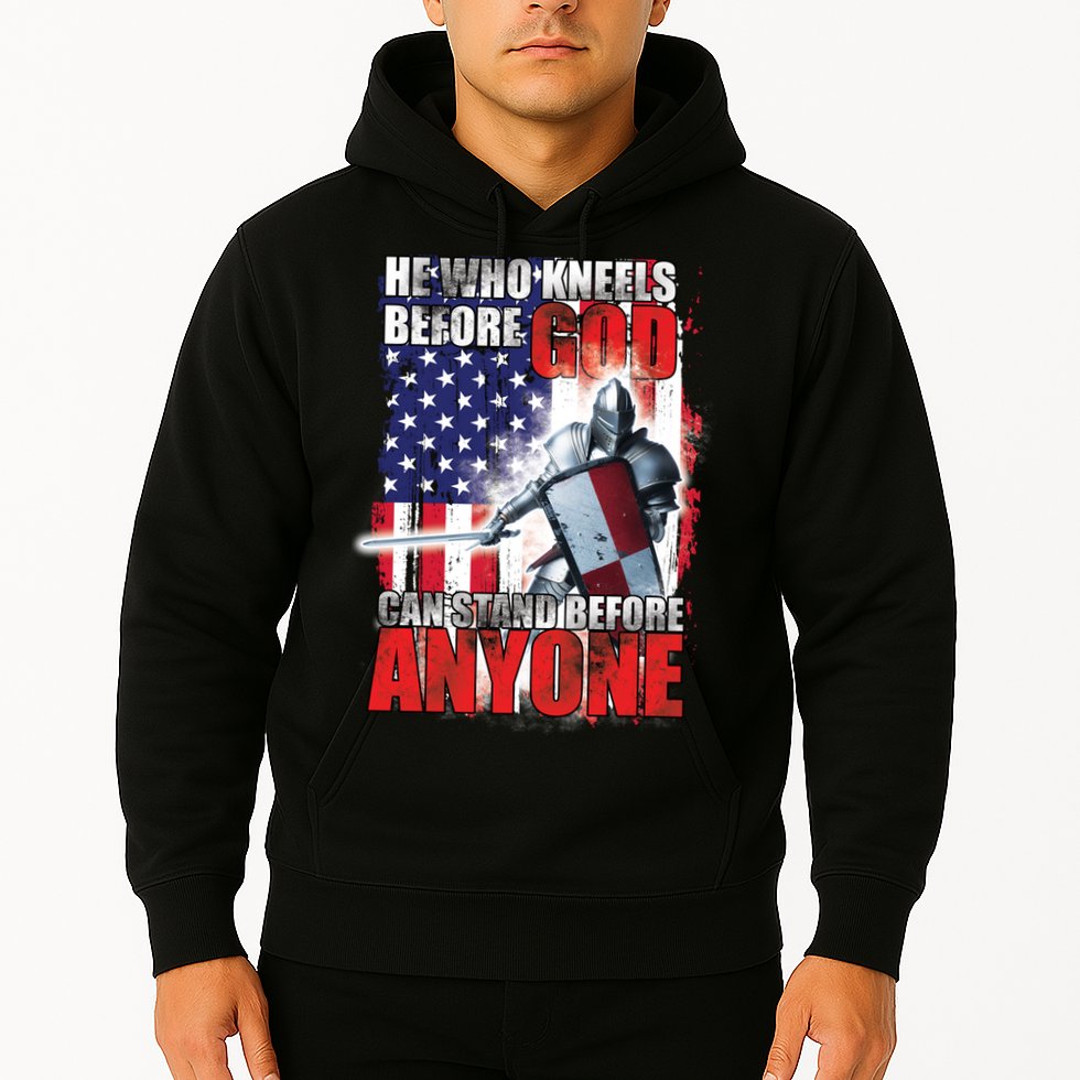 He Who Kneels Before God Can Stan Before Anyone Hoodie