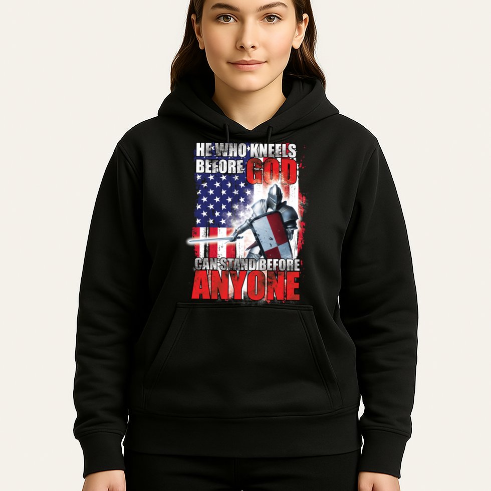 He Who Kneels Before God Can Stan Before Anyone Hoodie