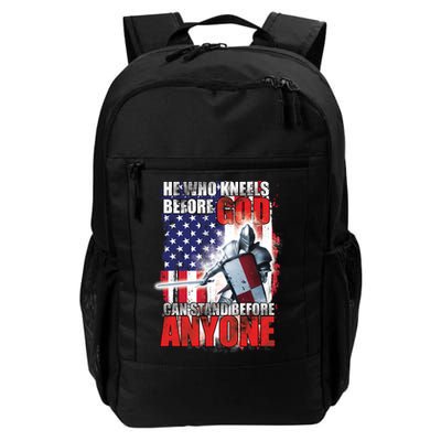 He Who Kneels Before God Can Stan Before Anyone Backpack