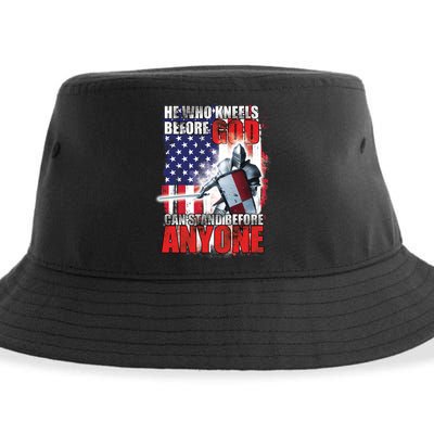 He Who Kneels Before God Can Stan Before Anyone Sustainable Bucket Hat