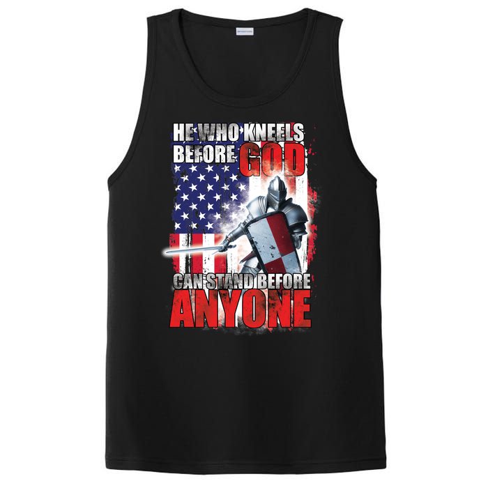 He Who Kneels Before God Can Stan Before Anyone PosiCharge Competitor Tank