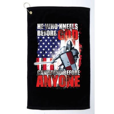 He Who Kneels Before God Can Stan Before Anyone Golf Towel