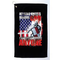 He Who Kneels Before God Can Stan Before Anyone Golf Towel