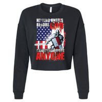 He Who Kneels Before God Can Stan Before Anyone Cropped Pullover Crew
