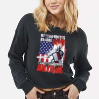 He Who Kneels Before God Can Stan Before Anyone Cropped Pullover Crew