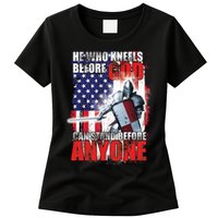 He Who Kneels Before God Can Stan Before Anyone Womens T-Shirt