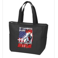 He Who Kneels Before God Can Stan Before Anyone Zip Tote Bag