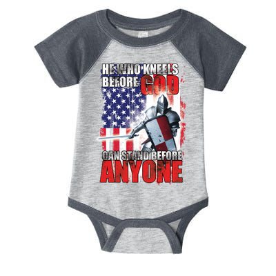 He Who Kneels Before God Can Stan Before Anyone Infant Baby Jersey Bodysuit