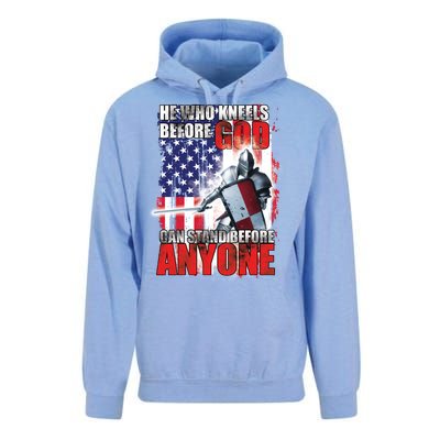 He Who Kneels Before God Can Stan Before Anyone Unisex Surf Hoodie