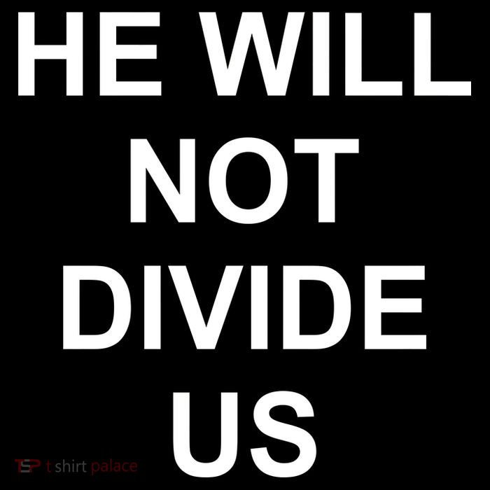 He Will Not Divide US Anti Trump Protest Button