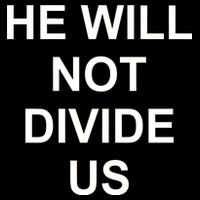 He Will Not Divide US Anti Trump Protest Drawstring Bag