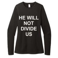 He Will Not Divide US Anti Trump Protest Womens CVC Long Sleeve Shirt