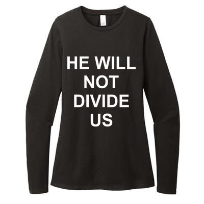 He Will Not Divide US Anti Trump Protest Womens CVC Long Sleeve Shirt