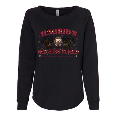 HagridS Est 1962 Med Surg Nurses Funny Christmas Holiday Xmas Wizard Womens California Wash Sweatshirt