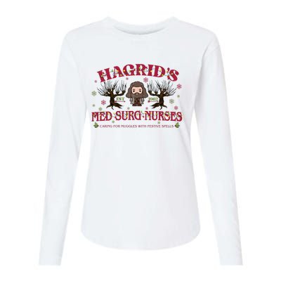 HagridS Est 1962 Med Surg Nurses Funny Christmas Holiday Xmas Wizard Womens Cotton Relaxed Long Sleeve T-Shirt