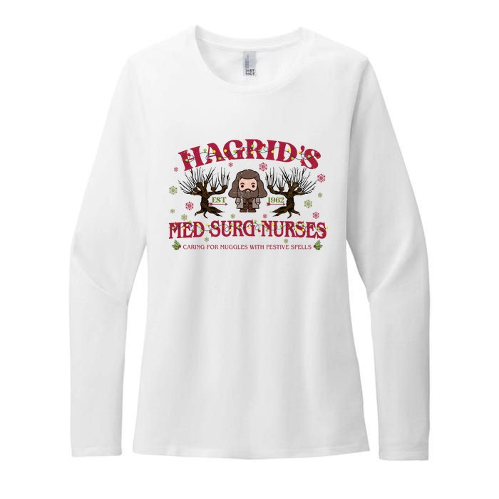 HagridS Est 1962 Med Surg Nurses Funny Christmas Holiday Xmas Wizard Womens CVC Long Sleeve Shirt