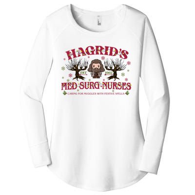 HagridS Est 1962 Med Surg Nurses Funny Christmas Holiday Xmas Wizard Women's Perfect Tri Tunic Long Sleeve Shirt