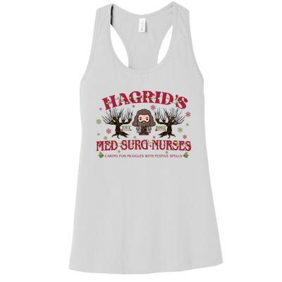 HagridS Est 1962 Med Surg Nurses Funny Christmas Holiday Xmas Wizard Women's Racerback Tank