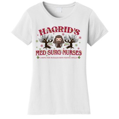 HagridS Est 1962 Med Surg Nurses Funny Christmas Holiday Xmas Wizard Women's T-Shirt