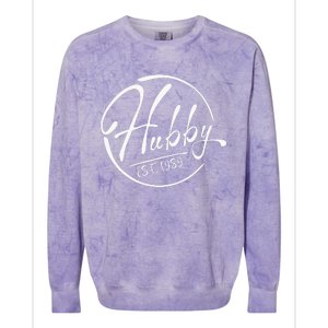 Hubby Established 1989 Wedding Anniversary Celebration Colorblast Crewneck Sweatshirt