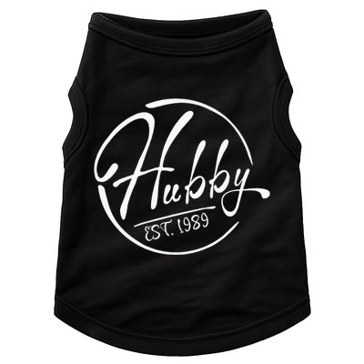 Hubby Established 1989 Wedding Anniversary Celebration Doggie Tank