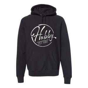 Hubby Established 1989 Wedding Anniversary Celebration Premium Hoodie