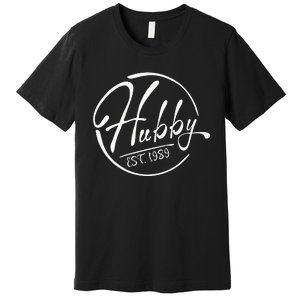 Hubby Established 1989 Wedding Anniversary Celebration Premium T-Shirt