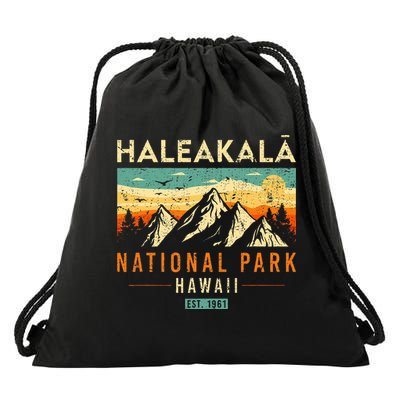 Haleakala Est 1961 Hawaii Vintage Retro National Park Drawstring Bag