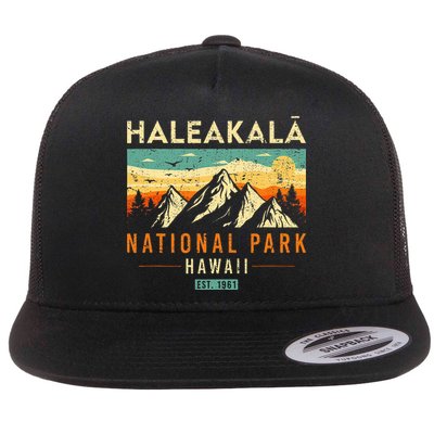 Haleakala Est 1961 Hawaii Vintage Retro National Park Flatbill Hat