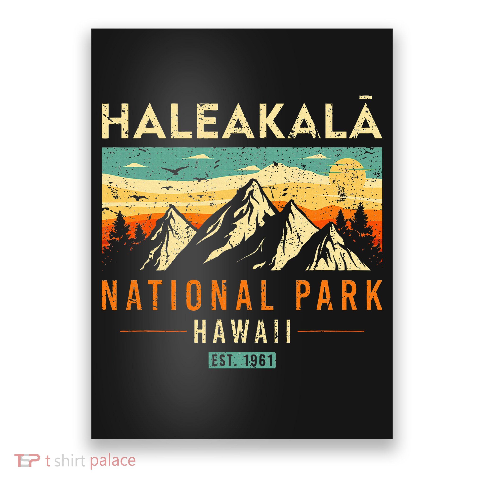 Haleakala Est 1961 Hawaii Vintage Retro National Park Poster