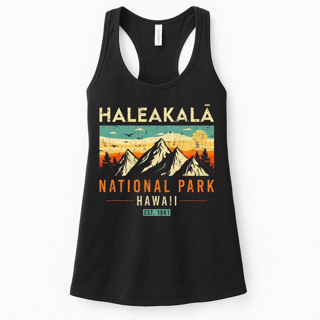 Haleakala Est 1961 Hawaii Vintage Retro National Park Womens Tank Top