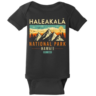 Haleakala Est 1961 Hawaii Vintage Retro National Park Baby Bodysuit