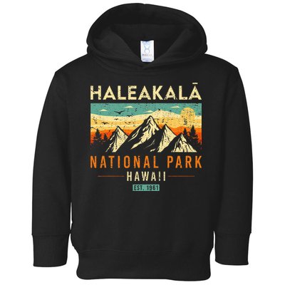 Haleakala Est 1961 Hawaii Vintage Retro National Park Toddler Hoodie