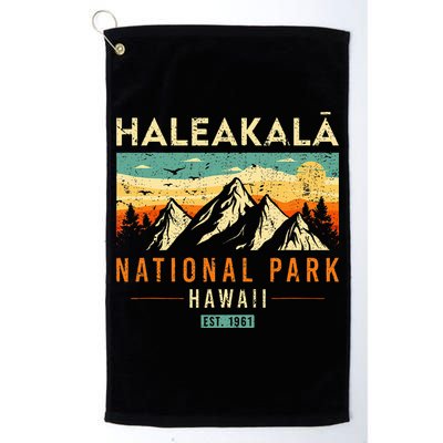 Haleakala Est 1961 Hawaii Vintage Retro National Park Golf Towel