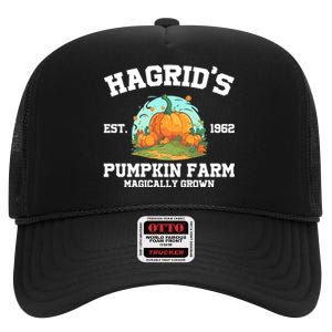 HagridS Est. 1962 Pumpkin Farm Magically Grown Halloween High Crown Mesh Back Trucker Hat