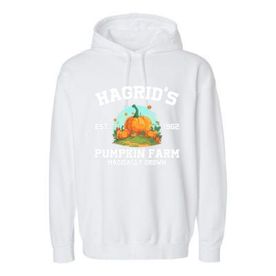 HagridS Est. 1962 Pumpkin Farm Magically Grown Halloween Garment-Dyed Fleece Hoodie