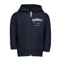 Hawaii Est 1959 Aloha State Vintage Toddler Zip Fleece Hoodie