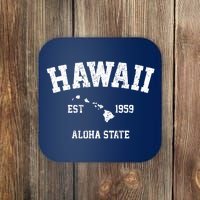 Hawaii Est 1959 Aloha State Vintage Coaster