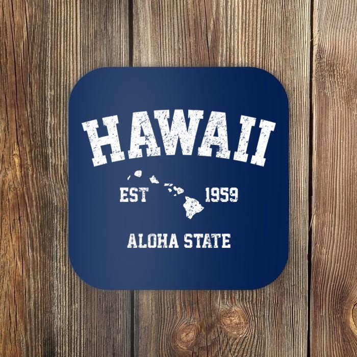 Hawaii Est 1959 Aloha State Vintage Coaster