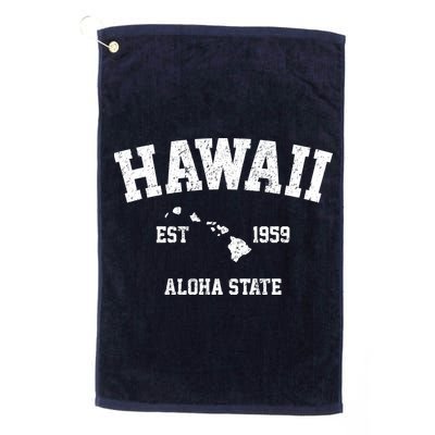 Hawaii Est 1959 Aloha State Vintage Golf Towel