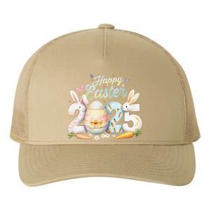 Happy Easter 2025 Bunny Rabbit Face Easter Day Women Yupoong Adult 5-Panel Trucker Hat