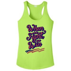 Harris Election 2024 When We Fight We Win Ladies PosiCharge Competitor Racerback Tank