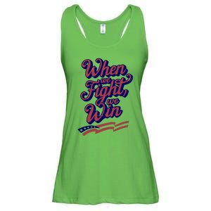 Harris Election 2024 When We Fight We Win Ladies Essential Flowy Tank