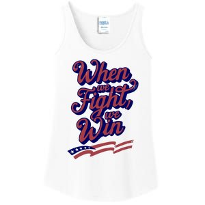 Harris Election 2024 When We Fight We Win Ladies Essential Tank