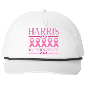 Harris Election 2024 Kamala Harris Breast Cancer Squad Snapback Five-Panel Rope Hat