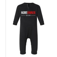 Homeowner Est 2024 Proud Housewarming For New Home Owner Infant Fleece One Piece