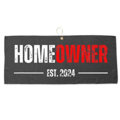 Homeowner Est 2024 Proud Housewarming For New Home Owner Large Microfiber Waffle Golf Towel