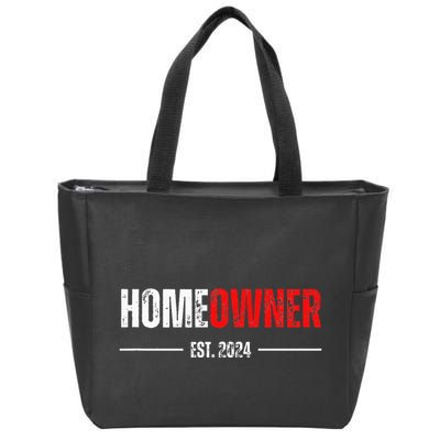 Homeowner Est 2024 Proud Housewarming For New Home Owner Zip Tote Bag