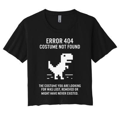 Halloween Error 404 Costume Not Found Coding Programmer Geek Women's Crop Top Tee